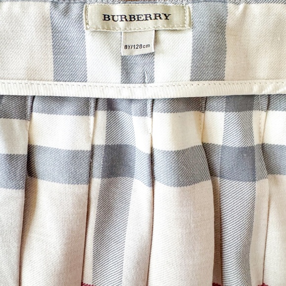 Burberry Girl Pleated Mini Skirt | Light Tan | Size 8Y - Picture 3 of 5